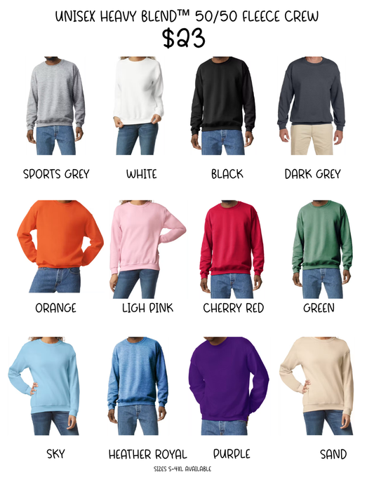 Gildan - Unisex Heavy Blend™ 50/50 Fleece Crew