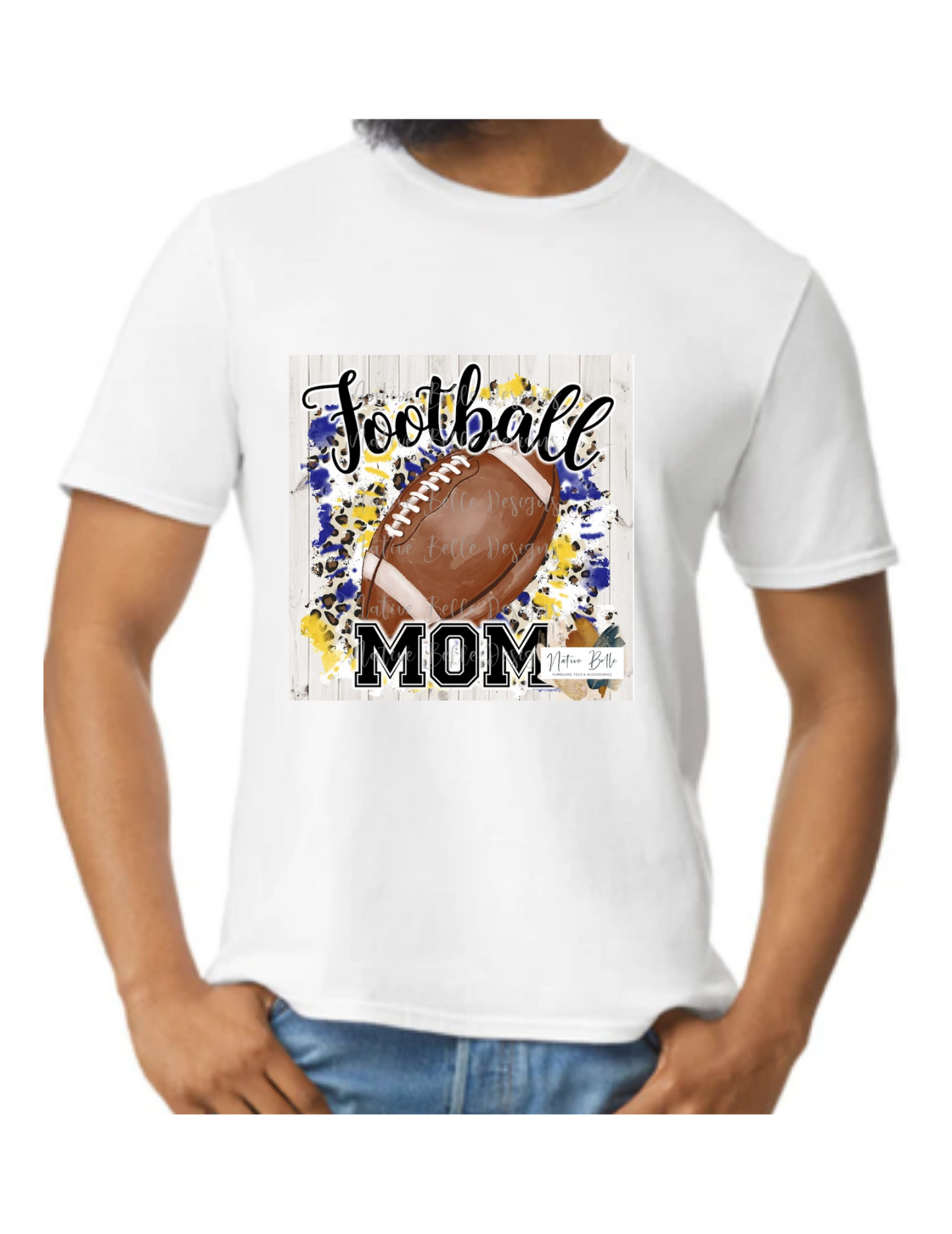 Tie Dye Football Mom (2X-5X)