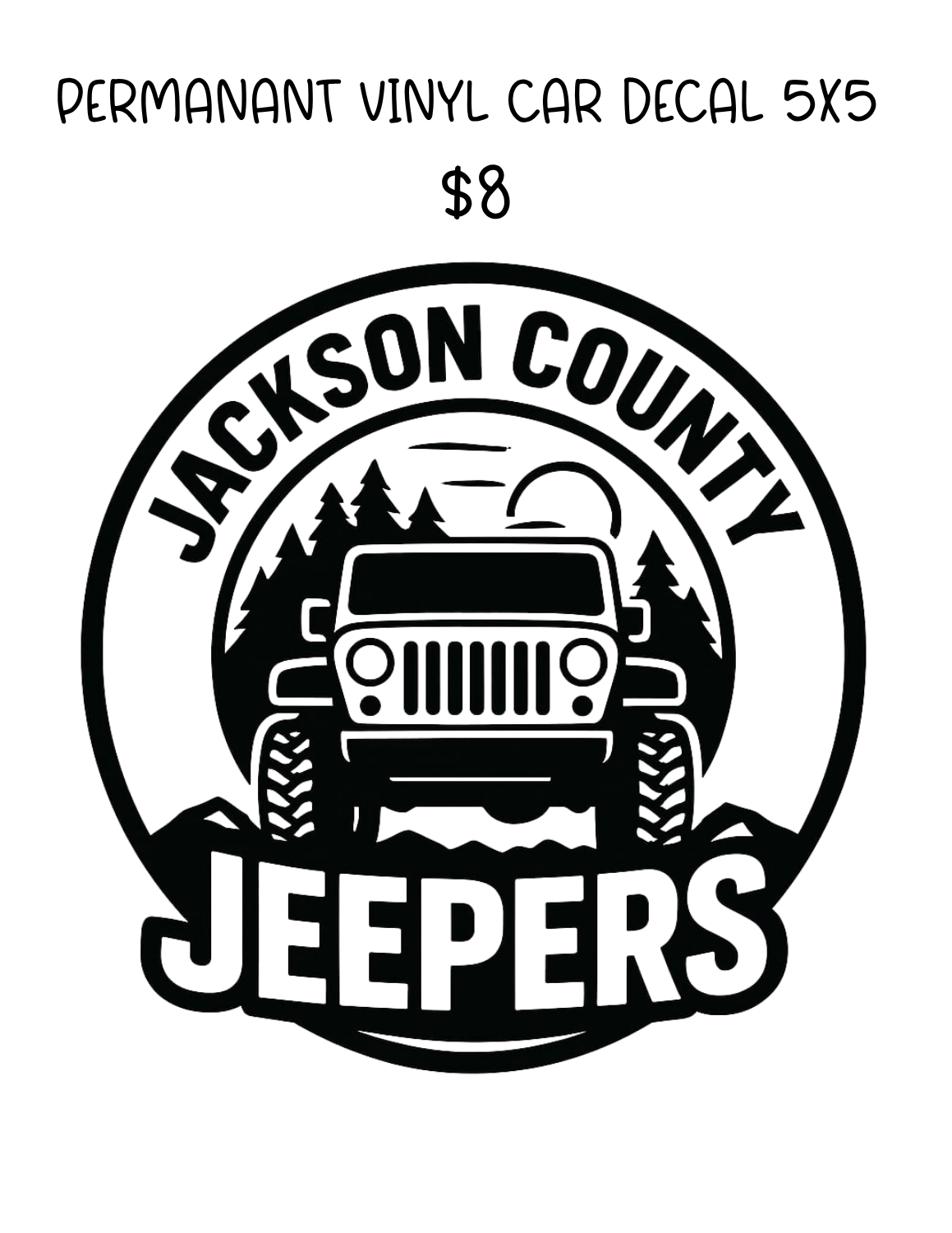 Permanent Vinyl Car Decal