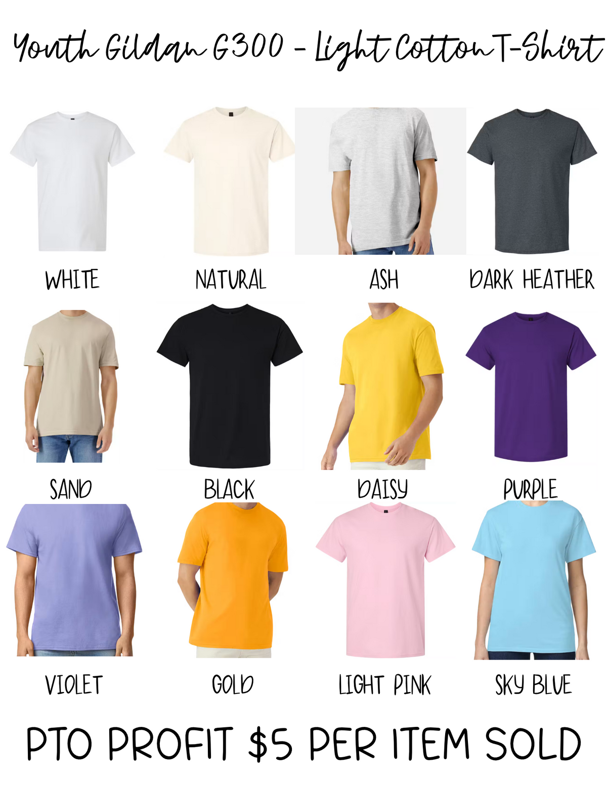 ADULT Gildan - Light Cotton Tee