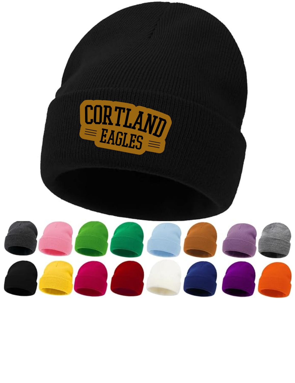 YOUTH/ADULT Beanie With Leather Patch