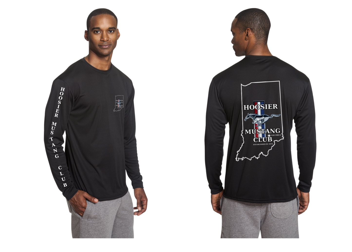 Drifit Long Sleeve Front, Sleeve, and back (unisex) Plus Sizes