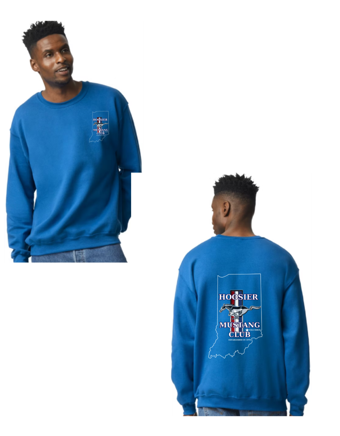 Unisex Crewneck Front and Back