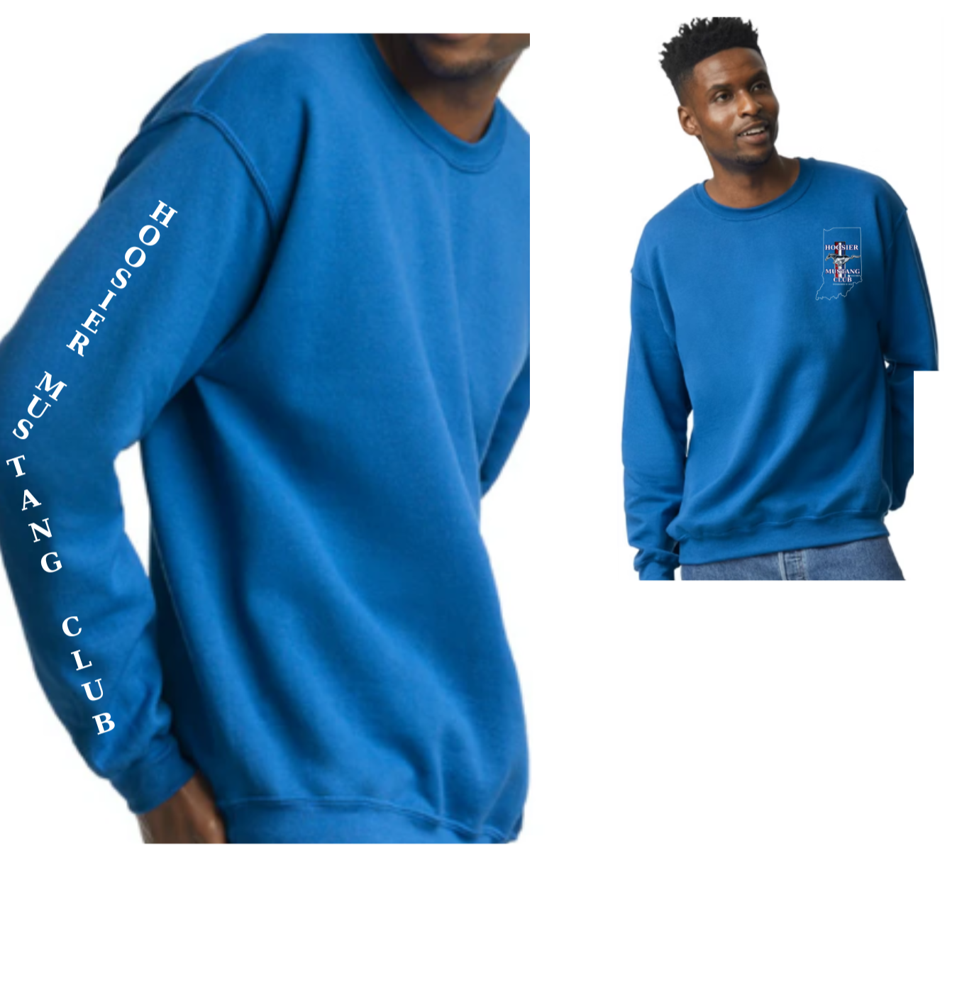 Unisex Crewneck Front and Sleeve