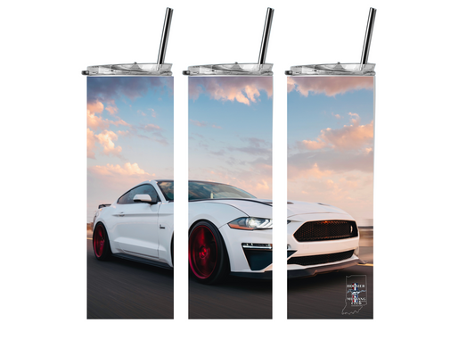 20oz Tumbler with a personalized picture of your Mustang!!