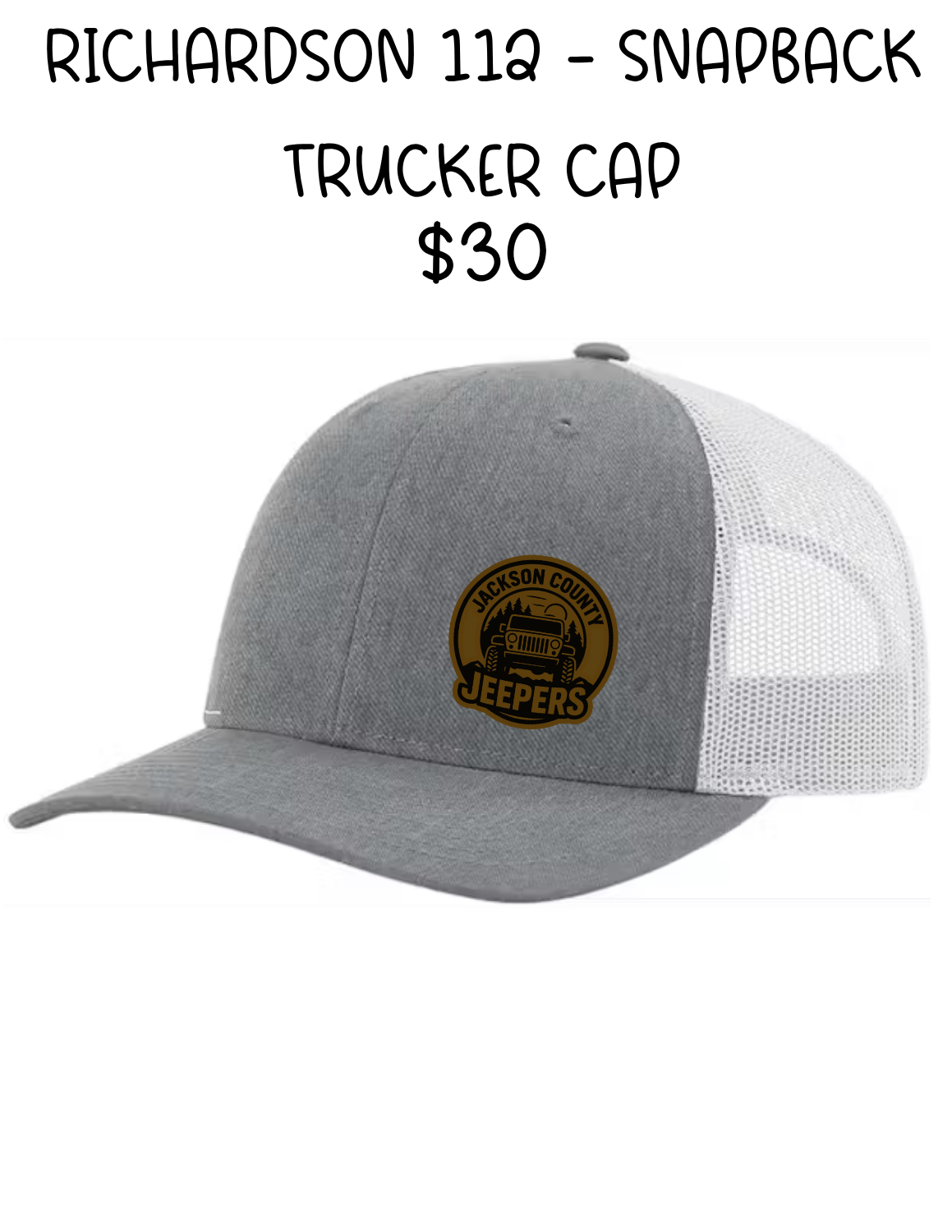 Richardson 112 - Snapback Trucker Cap with Leather Patch